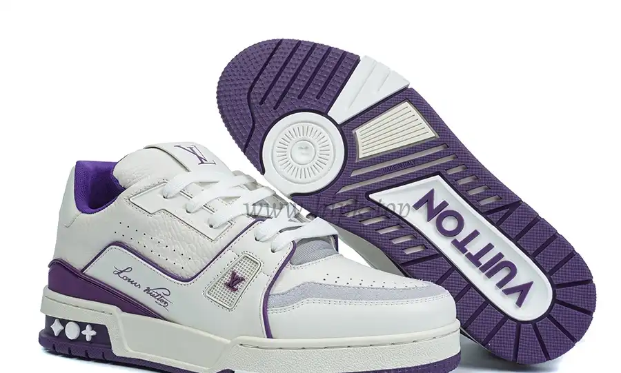 PK god Louis Vuitton LV Trainer #54 Signature Purple White retail materials ready to ship