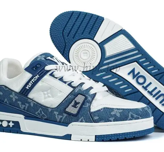 PK god Louis Vuitton LV Trainer Monogram Denim retail materials ready to ship