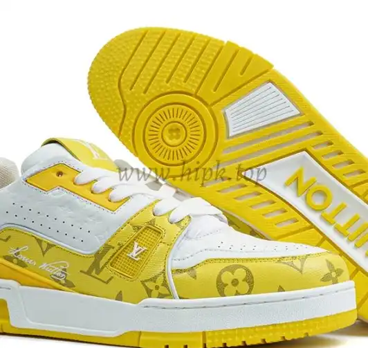 PK god Louis Vuitton LV Trainer yellow retail materials ready to ship