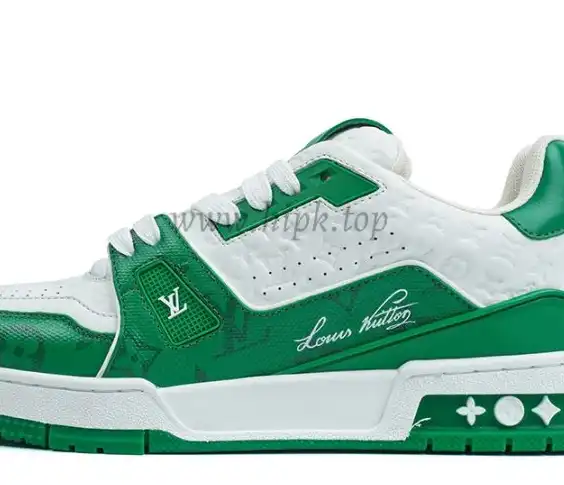 PK god Louis Vuitton LV Trainer Monogram Denim green retail materials ready to ship