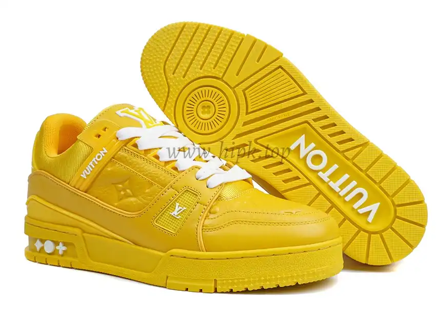 PK god Louis Vuitton LV Trainer ALL Yellow retail materials ready to ship