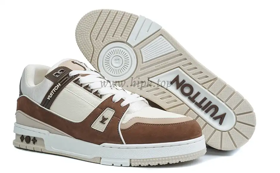 PK god Louis Vuitton LV Trainer Brown retail materials ready to ship