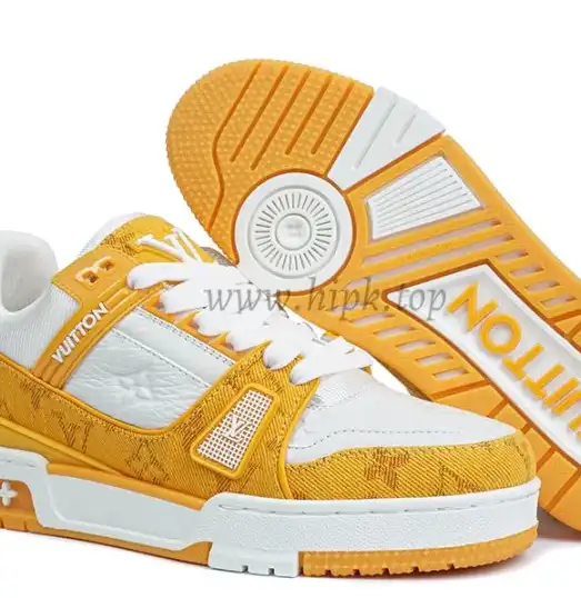 PK god Louis Vuitton LV Trainer ALL Yellow retail materials ready to ship