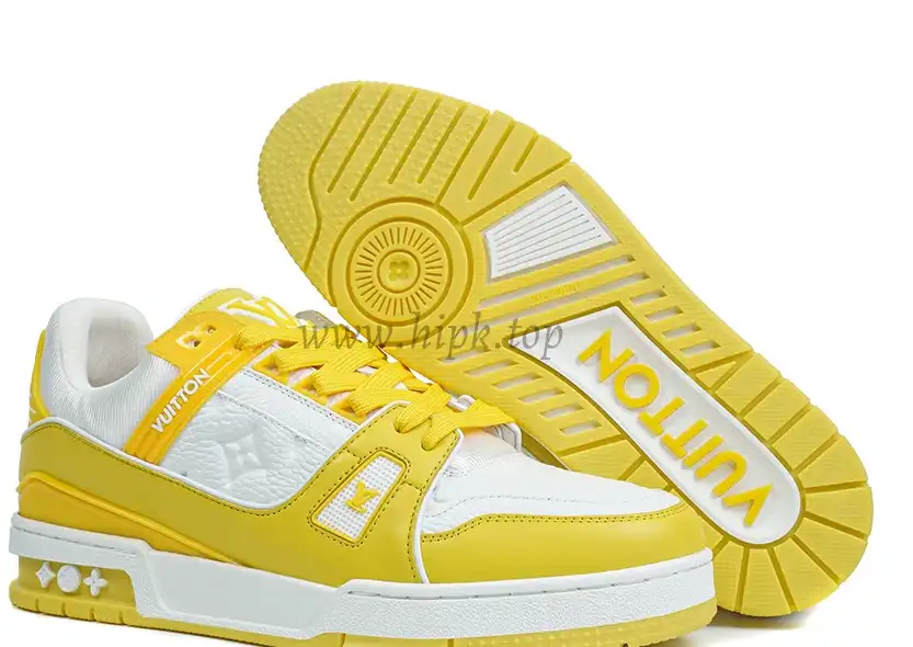 PK god Louis Vuitton LV Trainer yellow retail materials ready to ship