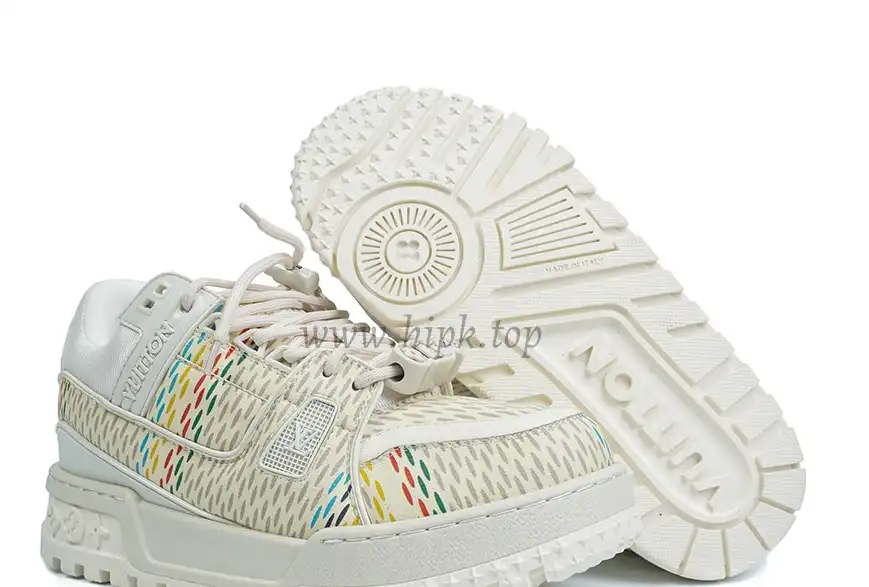 PK God Louis Vuitton Trainer Maxi White Multi RETAIL MATERIALS READY TO SHIP