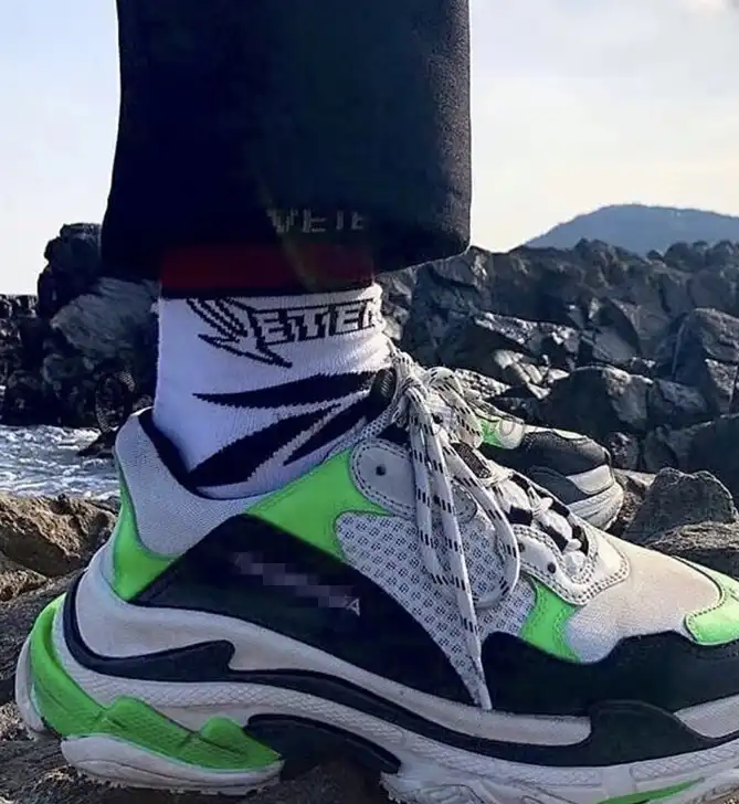 God Mr Porter Exclusive Triple S Neon Green