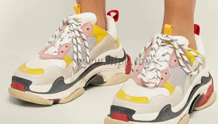 GOD PARIS TRIPLE S TRAINER PINK YELLOW