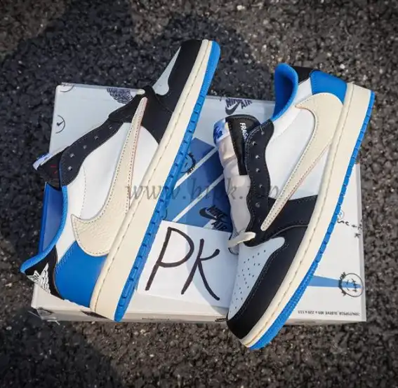 PK GOD Travis Scott x Fragment Design x Jordan Air Jordan 1 white RETAIL MATERIALS READY TO SHIP