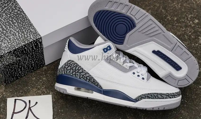 PK GOD Air Jordan 3 Midnight Navy RETAIL MATERIALS READY TO SHIP