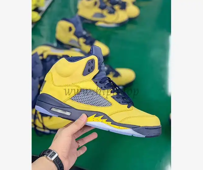 PK GOD Air Jordan 5 V Retro SP Inspire Michigan Amarillo Navy retail materials ready to ship