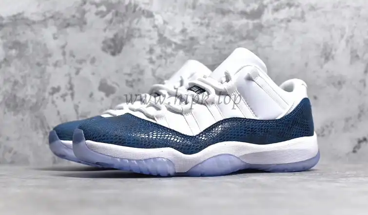 PK GOD Air Jordan Retro XI 11 LOW Navy Blue Snakeskin real snakeskin ready to ship