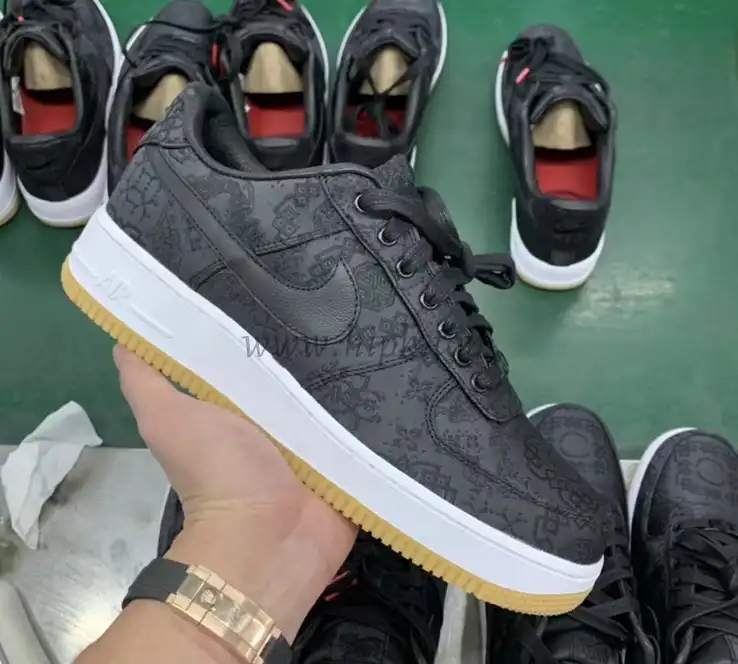 PK GOD CLOT x fragment x Nike Air Force 1 PRM BLACK retail materials ready to ship