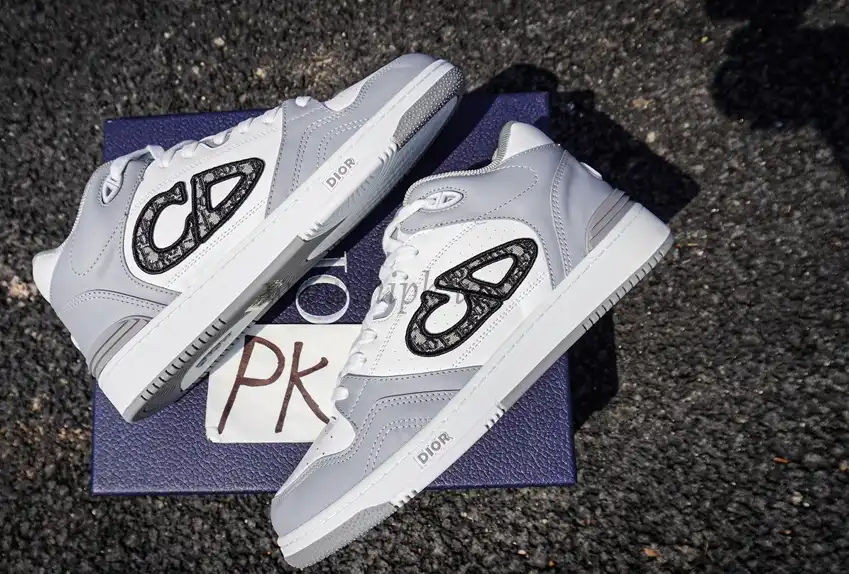 PK GOD Dior B57 MID-TOP SNEAKER White and Grey RETAIL MATERIALS READY TO SHIP