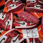 PK GOD Jordan 1 Retro High Neutral Grey Hyper Crimson RETAIL MATERIALS READY TO SHIP