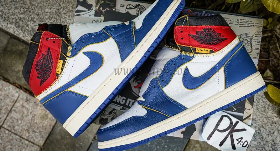 PK 5.0 Jordan 1 Retro High Union Los Angeles Blue Toe RETAIL MATERIALS READY TO SHIP