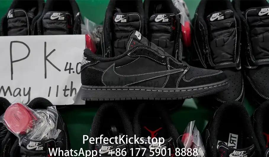 PK 4.0 Jordan 1 Retro Low OG SP Travis Scott Black Phantom RETAIL MATERIALS READY TO SHIP