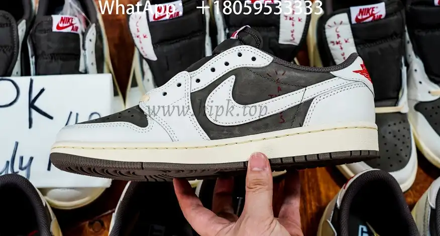 PK 4.0 Jordan 1 Retro Low OG SP Travis Scott Reverse Mocha RETAIL MATERIALS READY TO SHIP