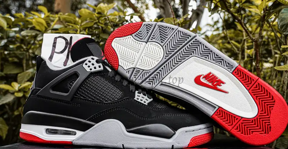 PK GOD Jordan 4 Retro Bred RETAIL MATERIALS READY TO SHIP