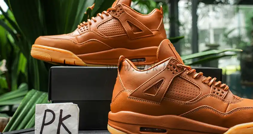 PK GOD Jordan 4 Retro Ginger Wheat RETAIL MATERIALS READY TO SHIP