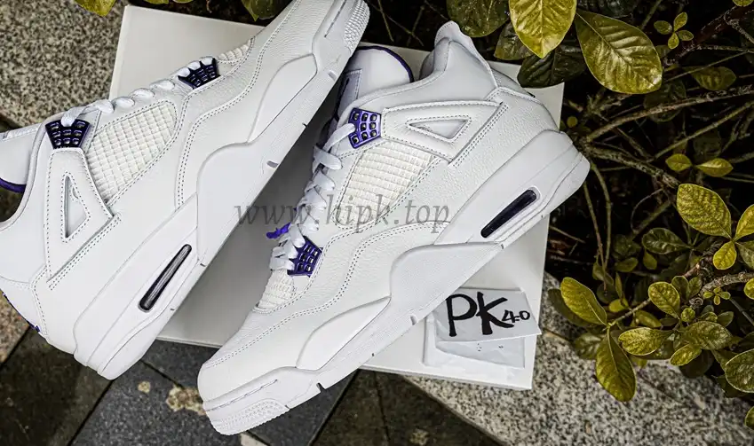 PK GOD Jordan 4 Retro Metallic Purple RETAIL MATERIALS READY TO SHIP