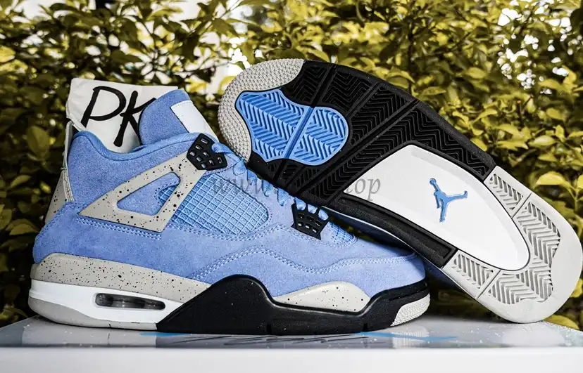 PK GOD Jordan 4 Retro University Blue RETAIL MATERIALS READY TO SHIP