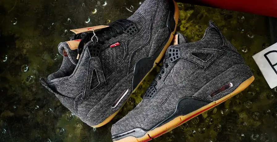 PK GOD Jordan 4 RetroLevi’s Black RETAIL MATERIALS READY TO SHIP