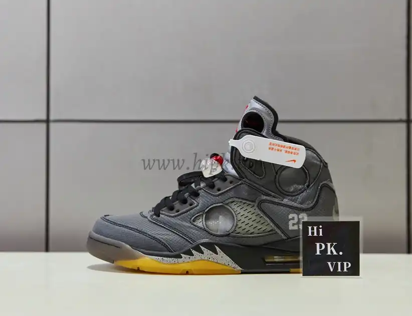 PK GOD Jordan 5 Retro Off-White Black CT8480 retail materials ready to ship