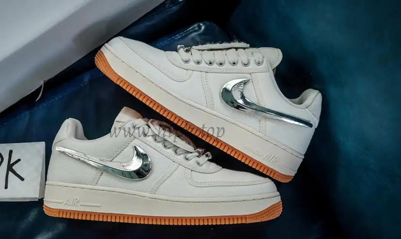 PK GOD Nike Air Force 1 Low Travis Scott Sail RETAIL MATERIALS READY TO SHIP