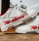 PK GOD OFF-WHITE Out Of Office Low Tops White Red RETAIL MATERIALS READY TO SHIP