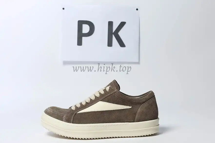 PK GOD Rick Owens EDFU Vintage Sneaks Velour Suede Dust Grey Milk White RETAIL MATERIALS READY TO SHIP