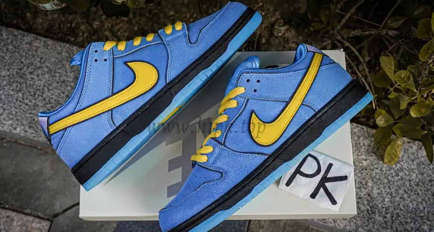 PK GOD The Powerpuff Girls x Nike Dunk SB Low Light Blue RETAIL MATERIALS READY TO SHIP