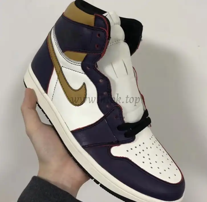 PK God 2019 Nike SB Air Jordan 1 Retro High OG Lakers Chicago Purple-Gold CD6578 Ready to ship