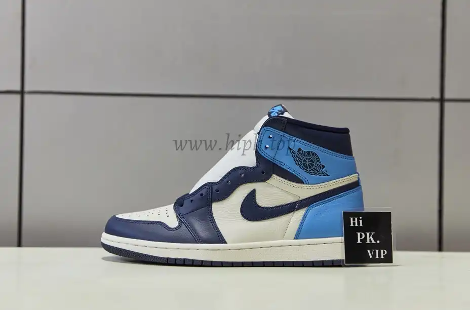 PK God Air Jordan 1 retro high OG Obsidian retail leather ready to ship