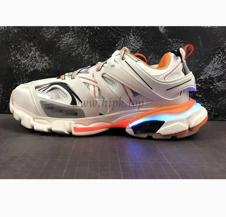 PK God exclusive Balencia Paris Track SneakersWhite Orange best version ready to ship