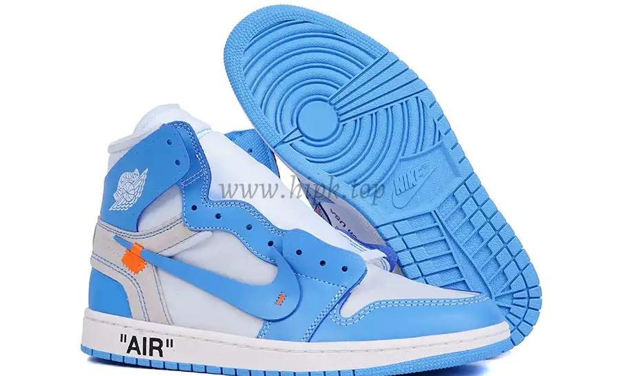 PK GOD X YIFU RETAIL FACTORYOFF WHITE X AIR JORDAN 1 POWDER BLUE UNC RETAIL MATERIALS ready limited