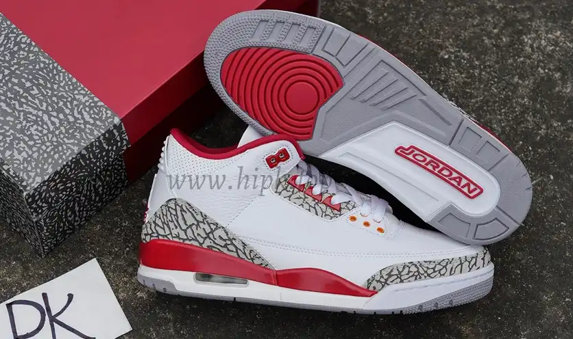 Pk God air jordan 3 retro Cardinal Red retail materials ready to ship