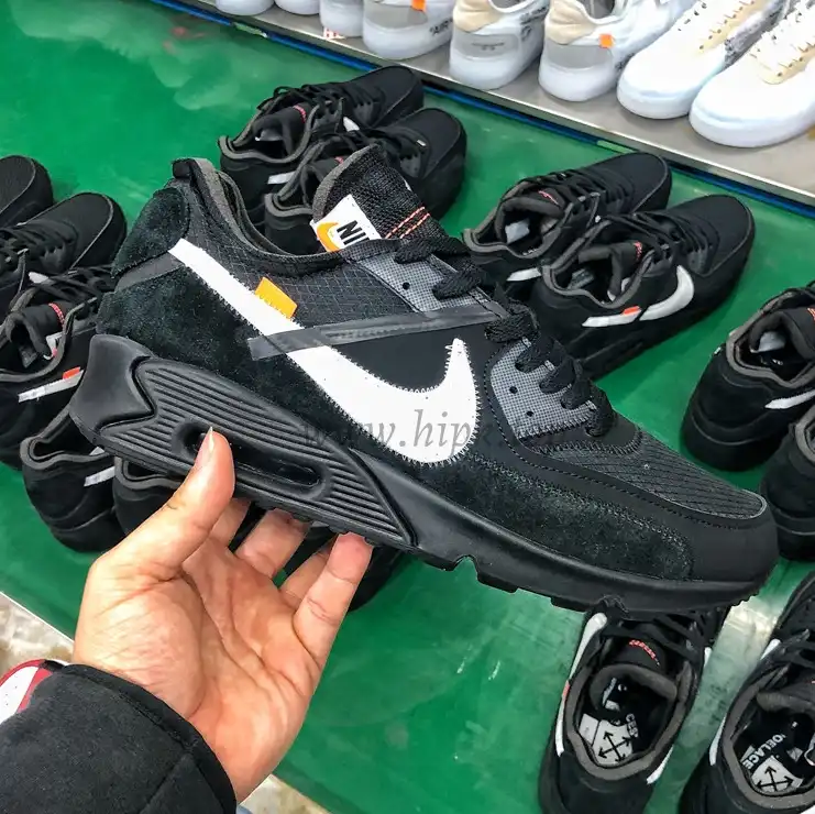 Pk God off white X air max 90 black aa7293-001 retail materials ready to ship