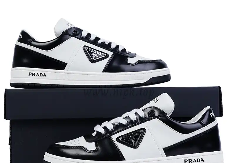 PK GOD Prada Downtown Leather White Black RETAIL MATERIALS READY TO SHIP