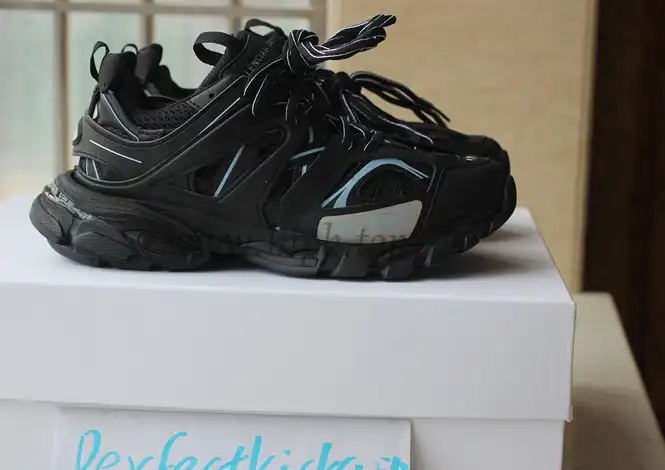 PK God exclusive Balencia Paris Track Sneakers Black Blue letter best version ready to ship