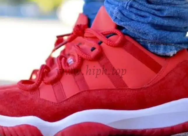 Authentic Air Jordan 11 Low Red Suede