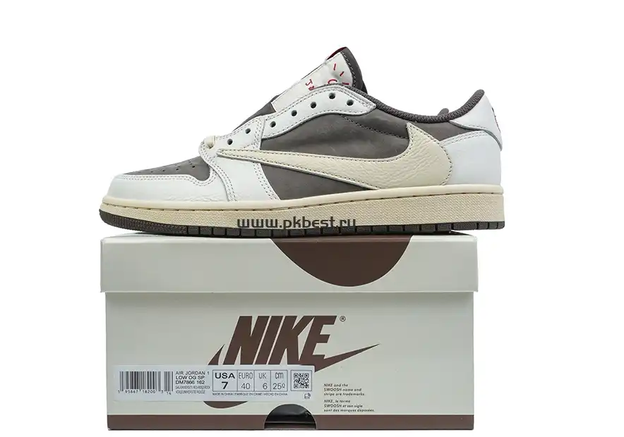 PK 5.0 Jordan 1 Retro Low OG SP Travis Scott Reverse Mocha RETAIL MATERIALS READY TO SHIP