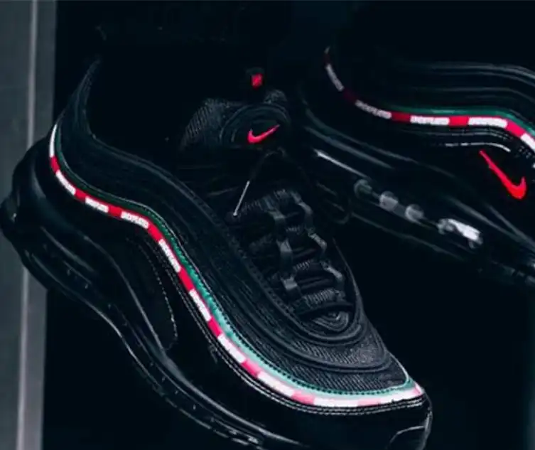 God Air Max 97 Undefeated Black Red Green retail materials preorder