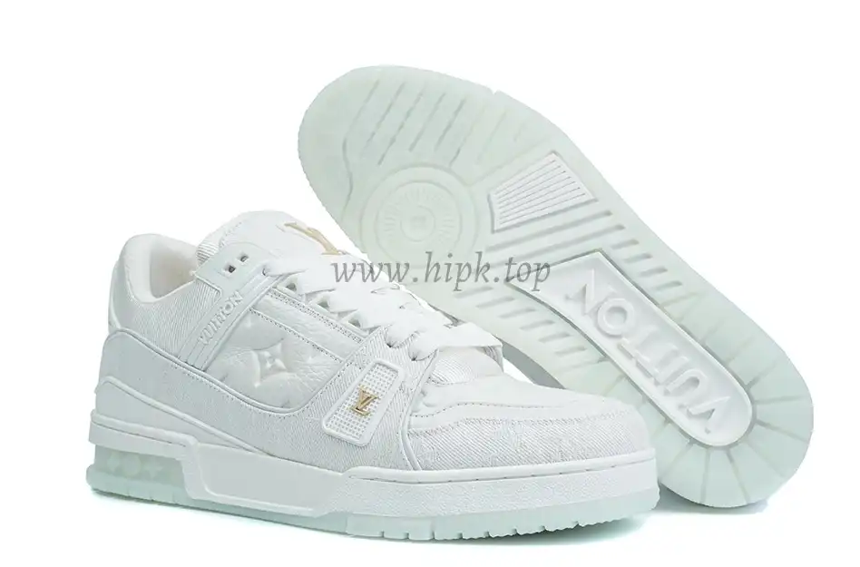 PK god Louis Vuitton Trainer White Monogram Denim White retail materials ready to ship