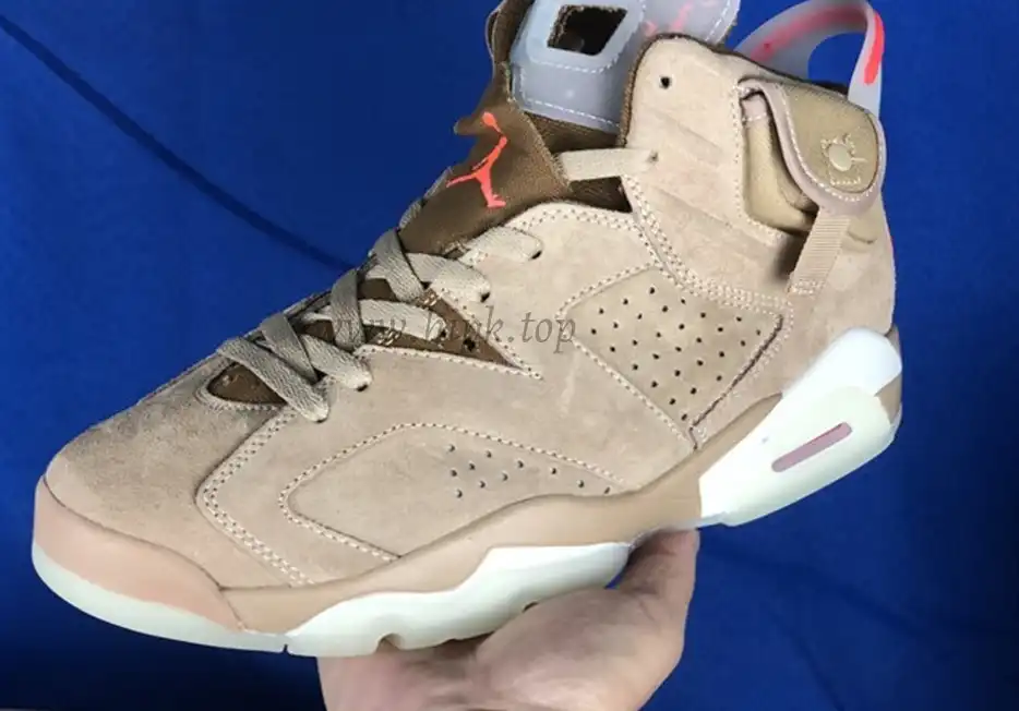 PK GOD Travis Scott x Air Jordan 6 Retro ‘British Khaki’ retail materials ready to ship