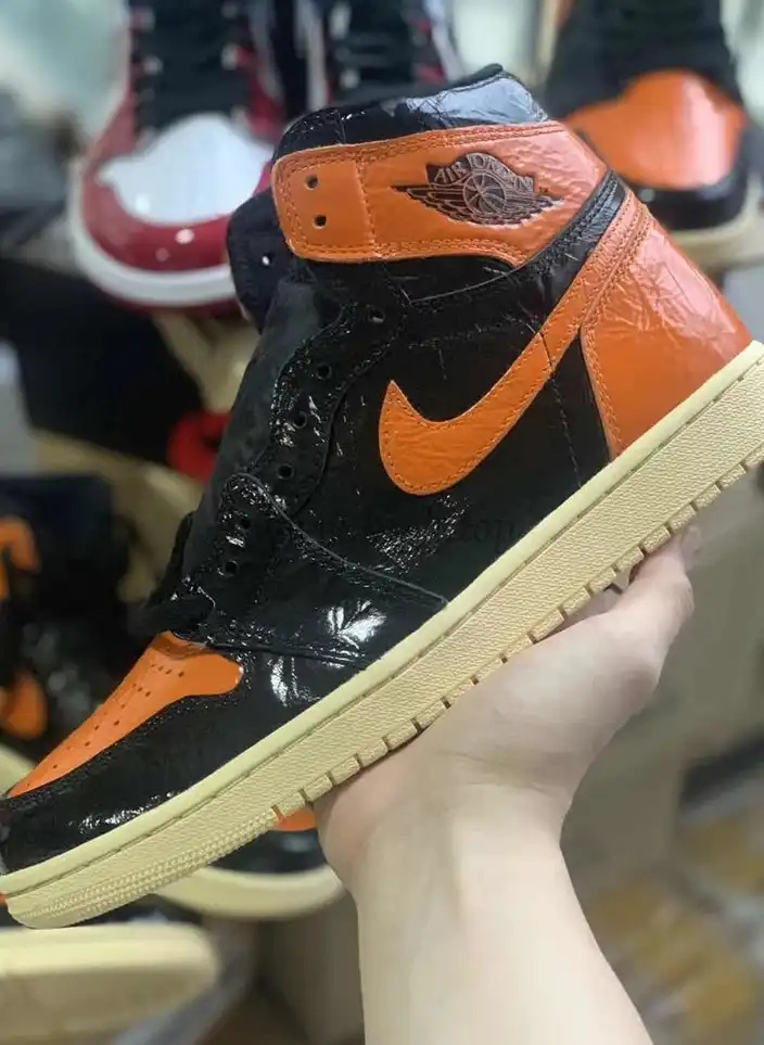 PK God Air Jordan 1 “Shattered Backboard 3.0 retailCrinkled Patent Leather ready to ship