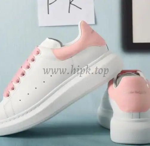 PK GOD Alxnder MC McQueen White smooth calf leather toe black leather heelbest version ready to ship