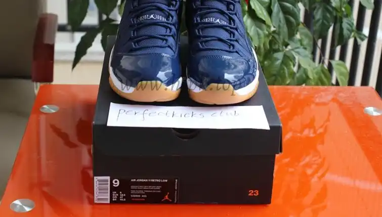 Authentic Air Jordan 11 Low Navy Gum