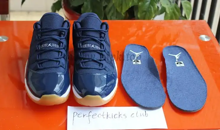 Authentic Air Jordan 11 Low Navy Gum