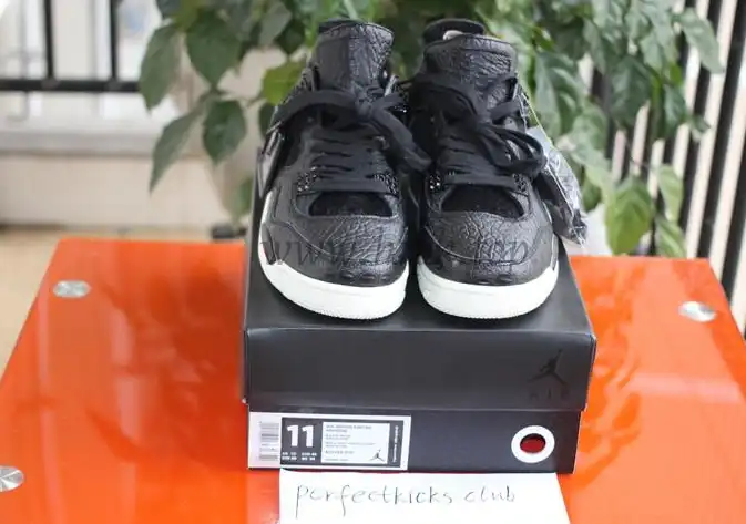 Authentic Air Jordan 4 Premium Black