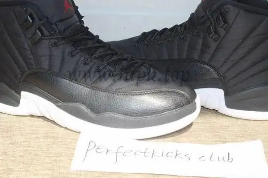 Authentic Air Jordan 12 “Black Nylon” Waterproof From PK